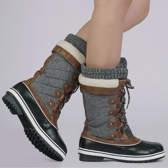 NWOT … DREAM PAIRS “Size: 8” Waterproof Duck / Winter Boots - Picture 1 of 8